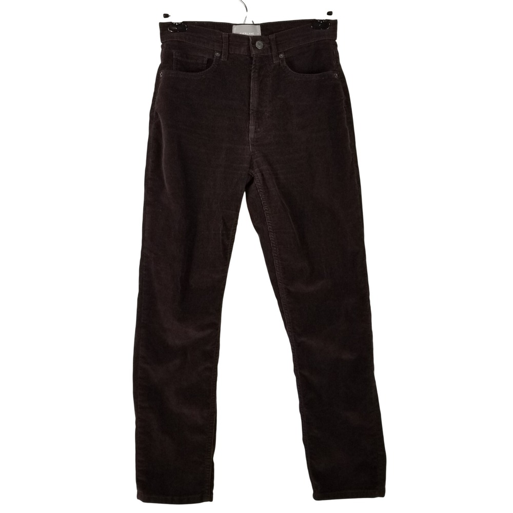 Everlane Baby Cord Cheeky Straight Pants Brown‎ Corduroy High Rise Womens 26